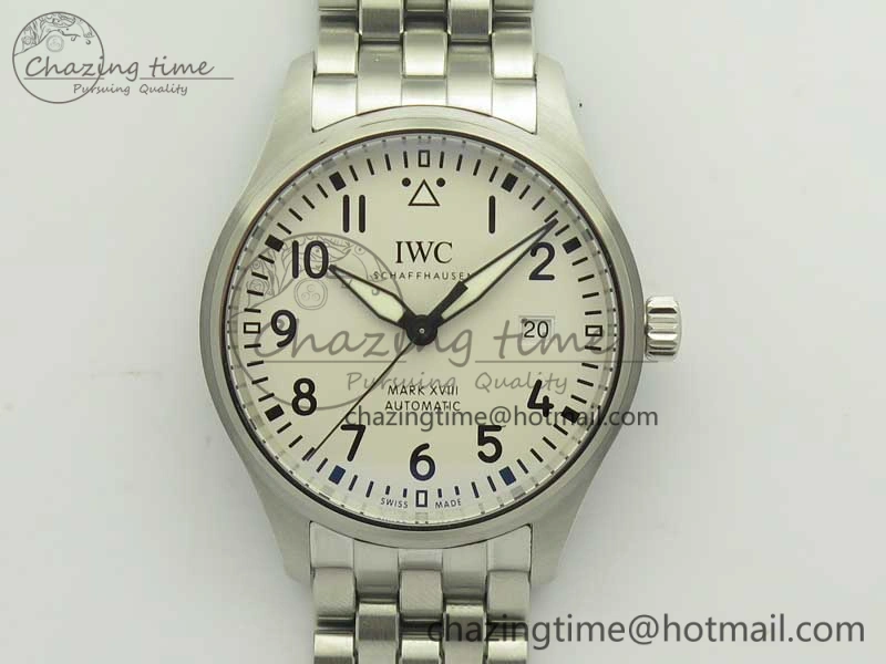 Packable Mark XVIII IW327002 MKS 1:1 Best Edition White Dial On SS Bracelet MIYOTA 9015 V 7209