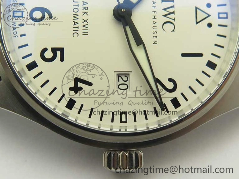 Packable Mark XVIII IW327002 MKS 1:1 Best Edition White Dial On SS Bracelet MIYOTA 9015 V 7209