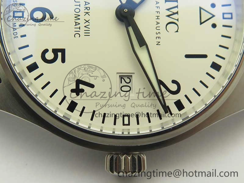 Packable Mark XVIII IW327002 MKS 1:1 Best Edition White Dial On SS Bracelet MIYOTA 9015 V 7209