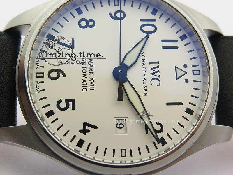Packable Mark XVIII IW327002 SS Mk Maker Best Edition White Dial On Black Leather Strap A 7298