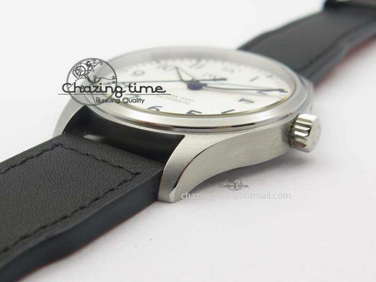 Packable Mark XVIII IW327002 SS Mk Maker Best Edition White Dial On Black Leather Strap A 7298