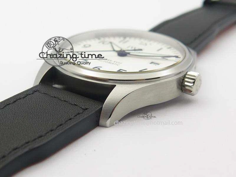 Packable Mark XVIII IW327002 SS Mk Maker Best Edition White Dial On Black Leather Strap A 7298