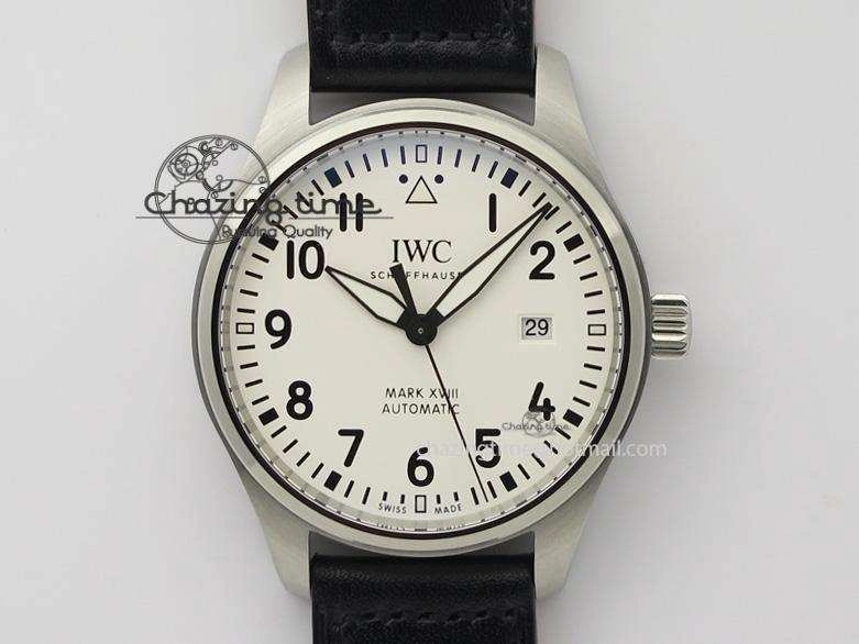 Mark XVIII IW327002 V6F Best Edition White Dial On Black Leather Strap A Affordable 7312