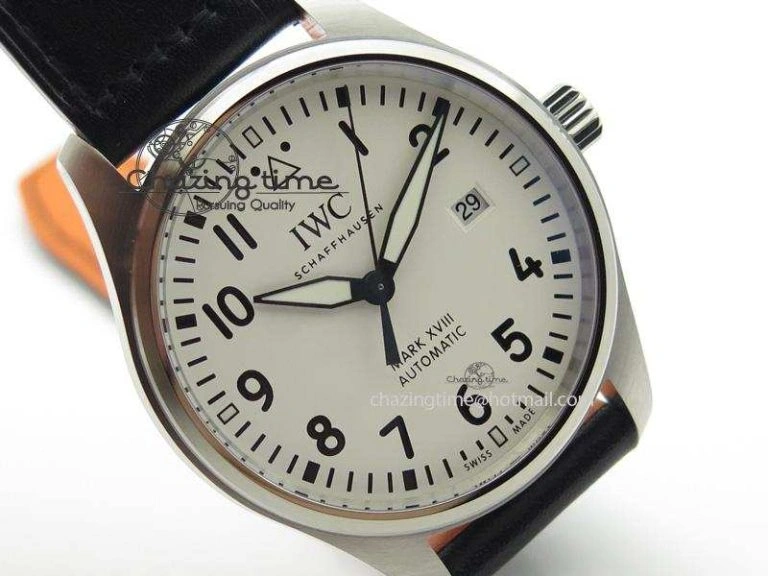 Mark XVIII IW327002 V6F Best Edition White Dial On Black Leather Strap A Affordable 7312
