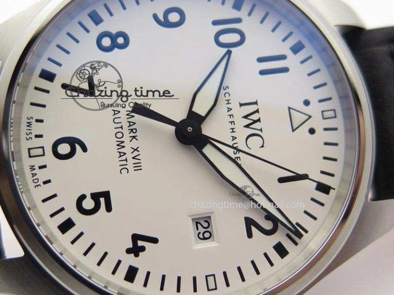 Mark XVIII IW327002 V6F Best Edition White Dial On Black Leather Strap A Affordable 7312