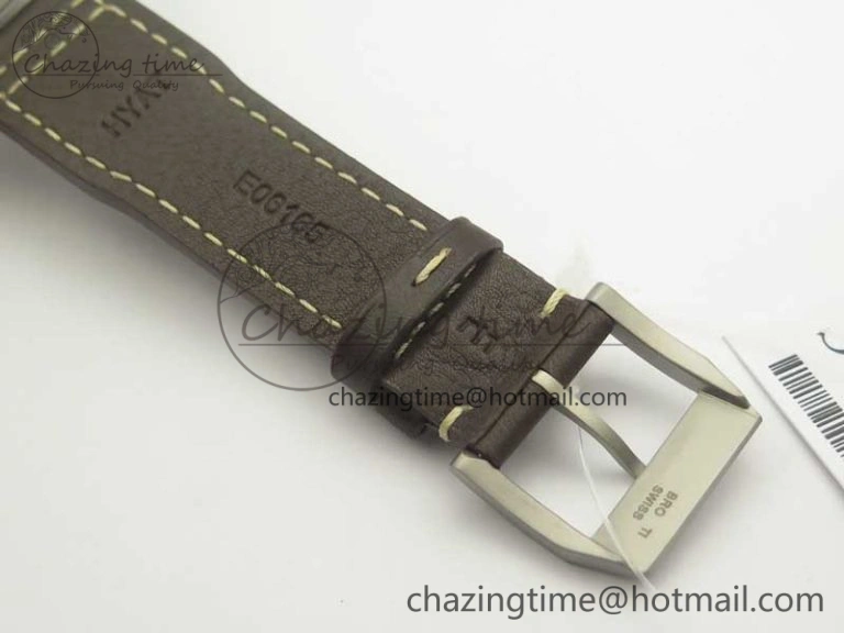 Mark XVIII IW327006 Titanium GSF 1:1 Best Edition Black Dial on Brown Leather Strap A Soft 7181