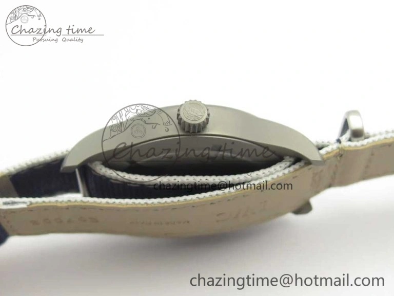 Supportive Mark XVIII IW327006 Titanium Grand M+F 1:1 Best Edition Black Dial on Nylon Strap A35111 (Free Leather Strap) 7132