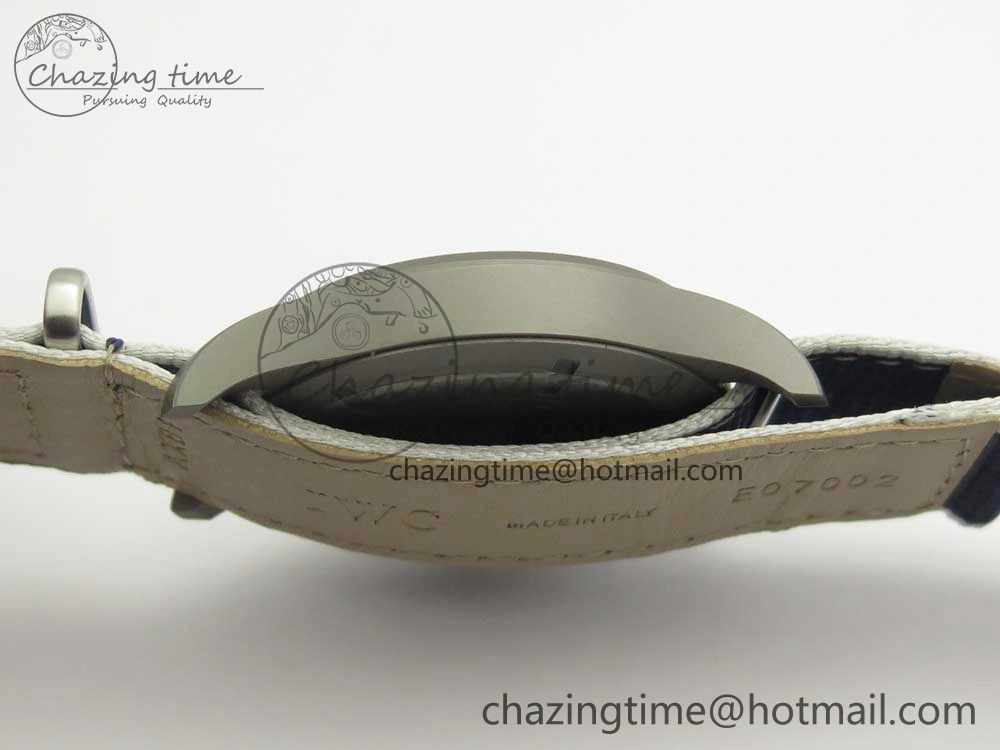 Supportive Mark XVIII IW327006 Titanium Grand M+F 1:1 Best Edition Black Dial on Nylon Strap A35111 (Free Leather Strap) 7132