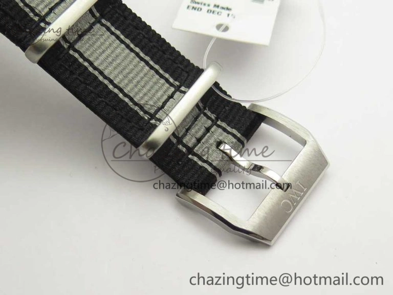 Supportive Mark XVIII IW327006 Titanium Grand M+F 1:1 Best Edition Black Dial on Nylon Strap A35111 (Free Leather Strap) 7132