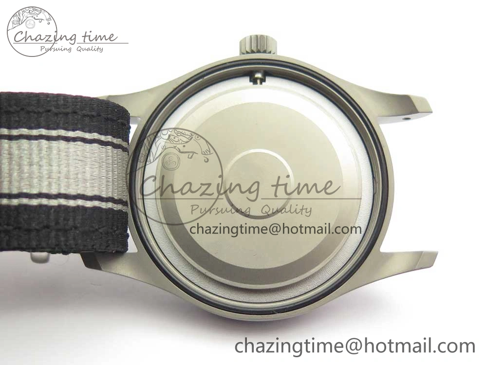 Supportive Mark XVIII IW327006 Titanium Grand M+F 1:1 Best Edition Black Dial on Nylon Strap A35111 (Free Leather Strap) 7132
