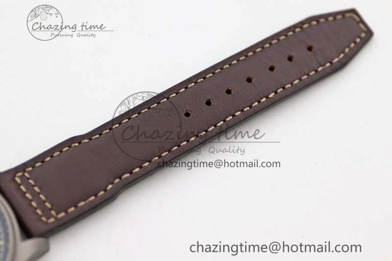 Mark XVIII IW327006 Titanium M+F 1:1 Best Edition Black Dial on Brown Leather Strap A ZeroBulk 7052