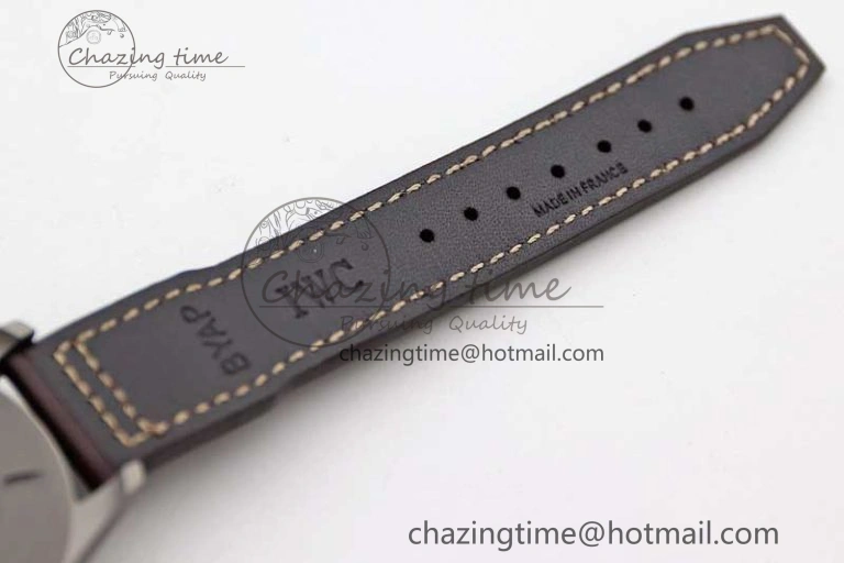 Mark XVIII IW327006 Titanium M+F 1:1 Best Edition Black Dial on Brown Leather Strap A ZeroBulk 7052
