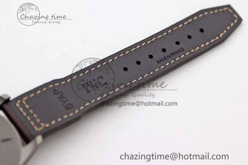 Mark XVIII IW327006 Titanium M+F 1:1 Best Edition Black Dial on Brown Leather Strap A ZeroBulk 7052