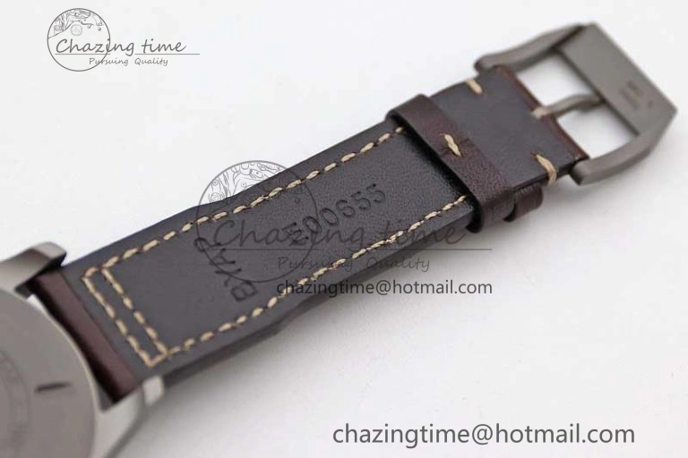 Mark XVIII IW327006 Titanium M+F 1:1 Best Edition Black Dial on Brown Leather Strap A ZeroBulk 7052