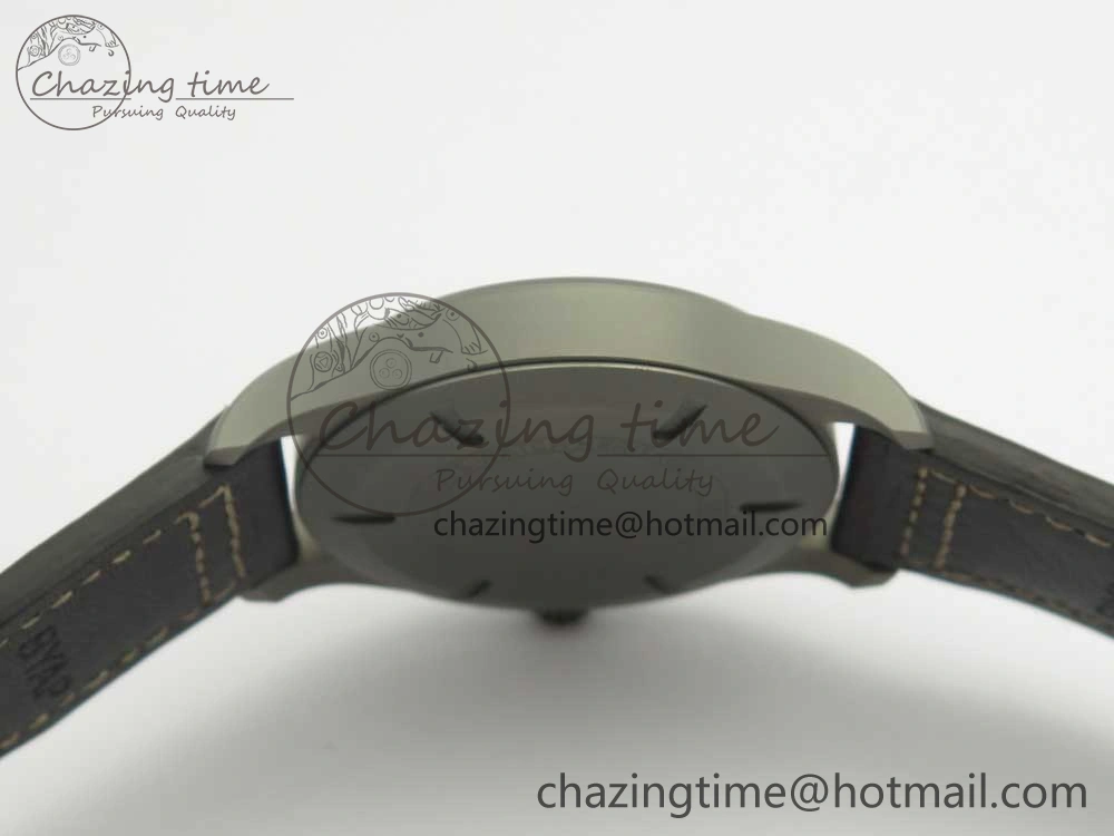 Mark XVIII IW327006 Titanium M+F 1:1 Best Edition Black Dial on Brown Leather Strap A Modern 7145