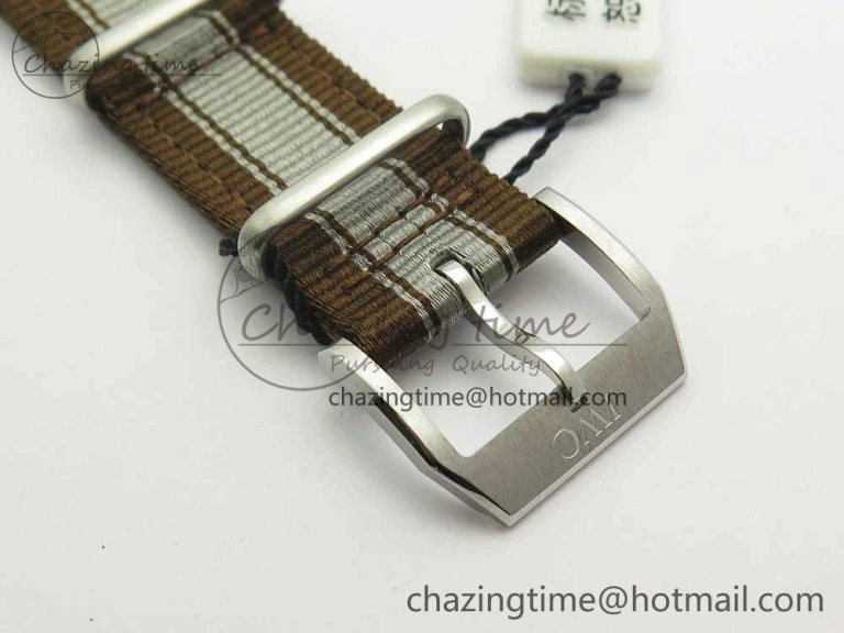Mark XVIII IW327006 Titanium M+F 1:1 Best Edition Black Dial on Brown Leather Strap A Modern 7145
