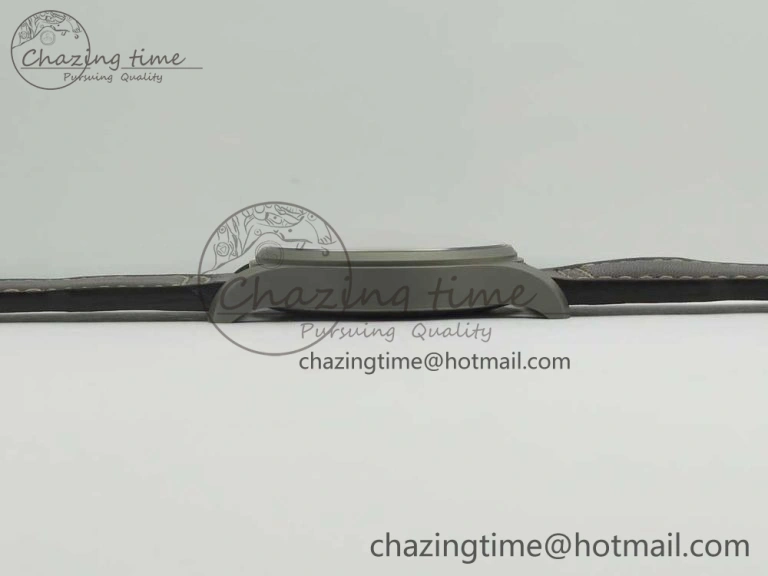 Mark XVIII IW327006 Titanium M+F 1:1 Best Edition Black Dial on Brown Leather Strap A Modern 7145