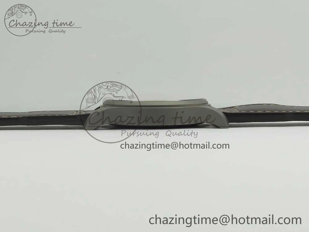 Mark XVIII IW327006 Titanium M+F 1:1 Best Edition Black Dial on Brown Leather Strap A Modern 7145