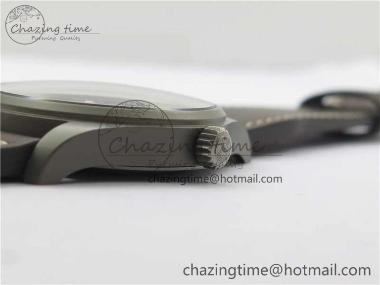 Reliable Mark XVIII IW327006 Titanium V7F 1:1 Best Edition Black Dial on Brown Leather Strap A 7080