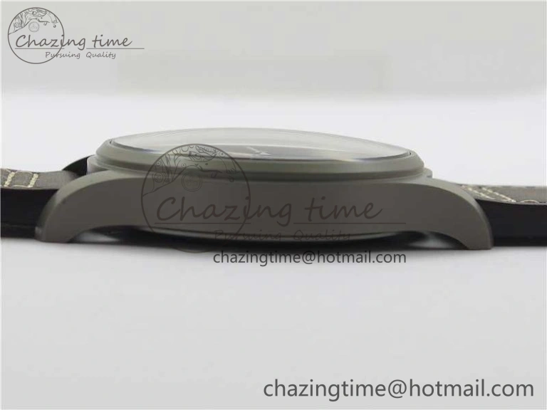 Reliable Mark XVIII IW327006 Titanium V7F 1:1 Best Edition Black Dial on Brown Leather Strap A 7080