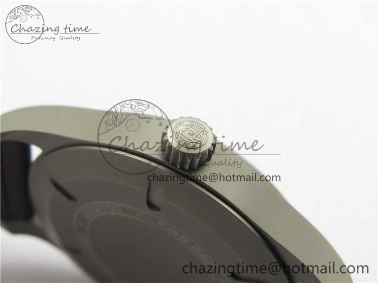 Reliable Mark XVIII IW327006 Titanium V7F 1:1 Best Edition Black Dial on Brown Leather Strap A 7080