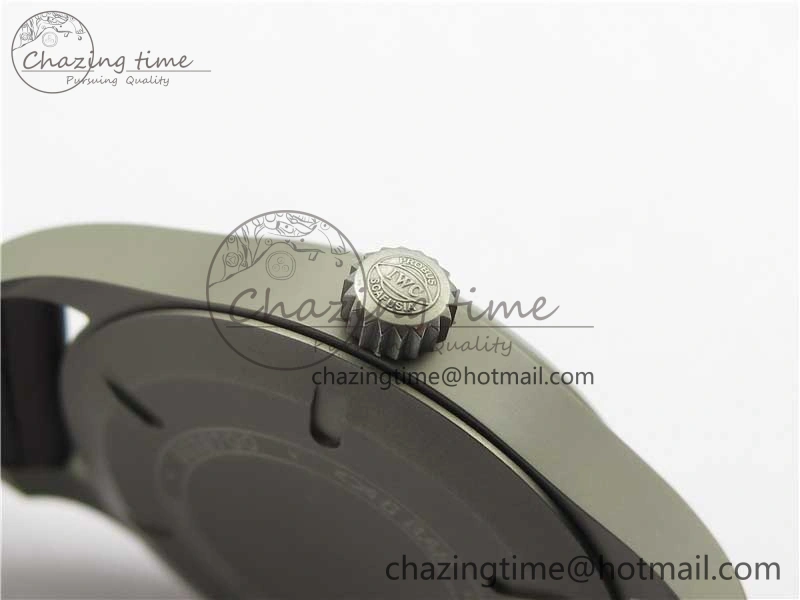 Reliable Mark XVIII IW327006 Titanium V7F 1:1 Best Edition Black Dial on Brown Leather Strap A 7080