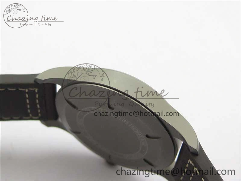 Reliable Mark XVIII IW327006 Titanium V7F 1:1 Best Edition Black Dial on Brown Leather Strap A 7080