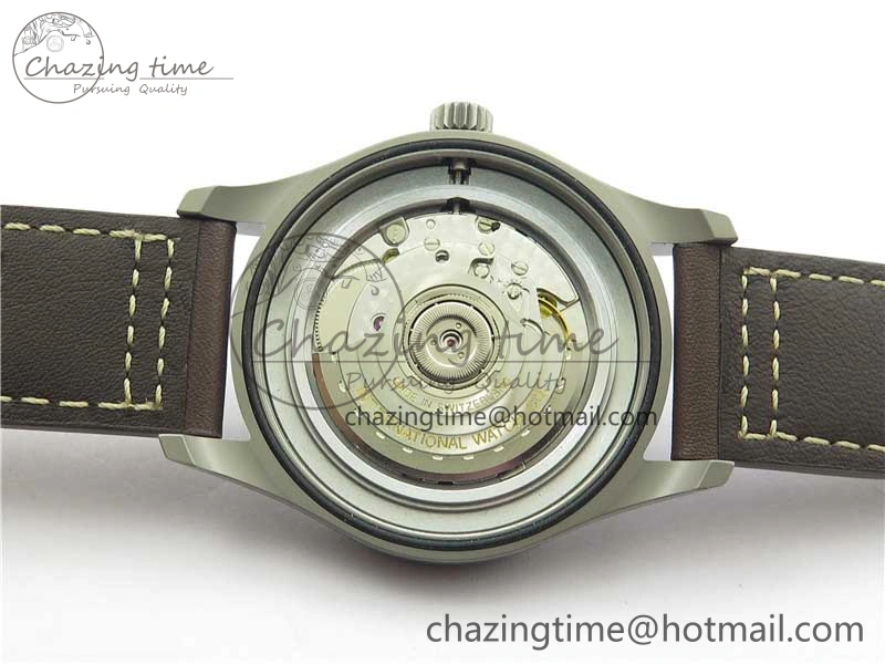 Reliable Mark XVIII IW327006 Titanium V7F 1:1 Best Edition Black Dial on Brown Leather Strap A 7080