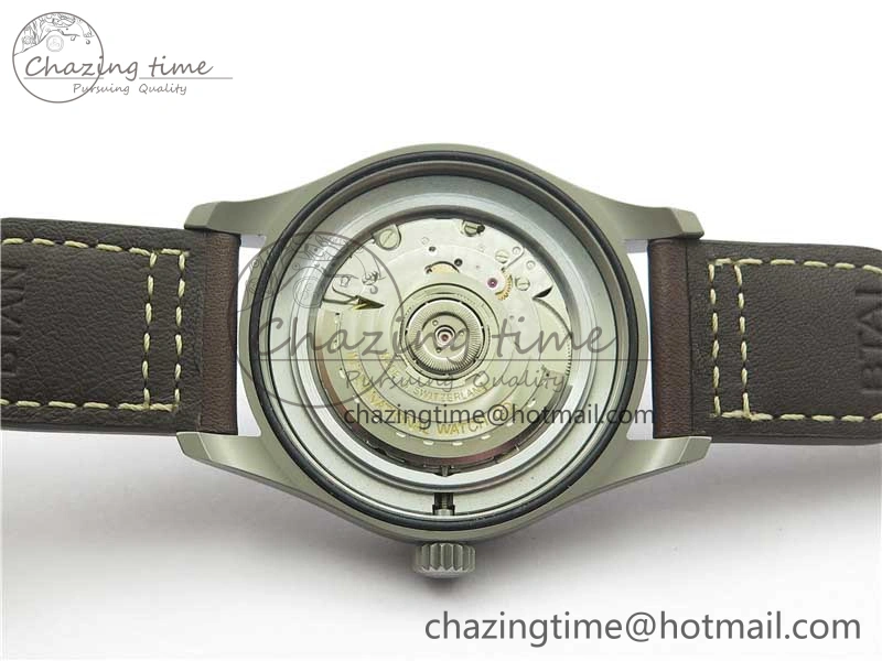 Reliable Mark XVIII IW327006 Titanium V7F 1:1 Best Edition Black Dial on Brown Leather Strap A 7080