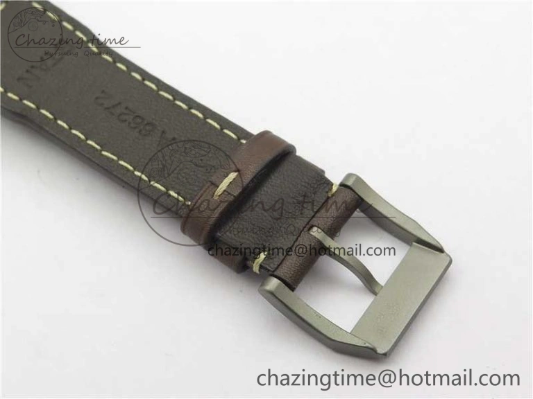 Reliable Mark XVIII IW327006 Titanium V7F 1:1 Best Edition Black Dial on Brown Leather Strap A 7080