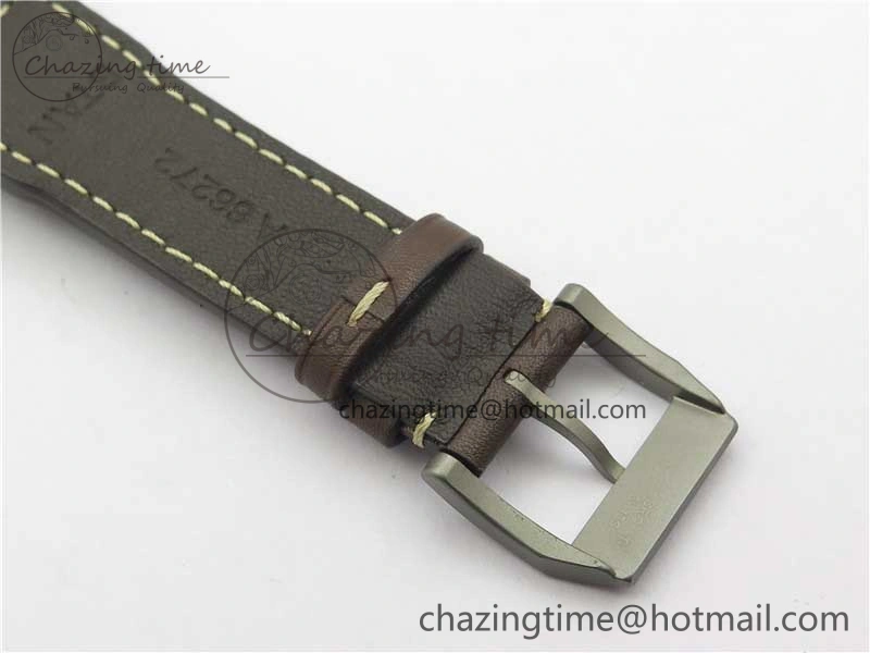 Reliable Mark XVIII IW327006 Titanium V7F 1:1 Best Edition Black Dial on Brown Leather Strap A 7080