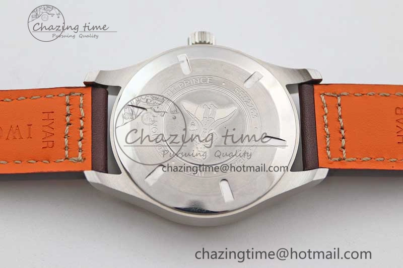 Durable Mark XVIII IW327010 SS M+F 1:1 Best Edition Blue Dial on Brown Leather Strap A 7051