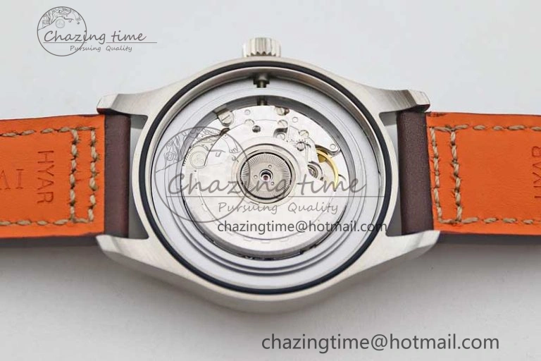 Mark XVIII IW327010 SS M+F 1:1 Best Edition Brown Dial on Brown Leather Strap A Refined 7049