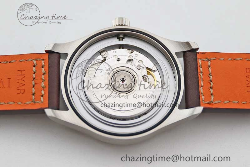 Mark XVIII IW327010 SS M+F 1:1 Best Edition Brown Dial on Brown Leather Strap A Refined 7049