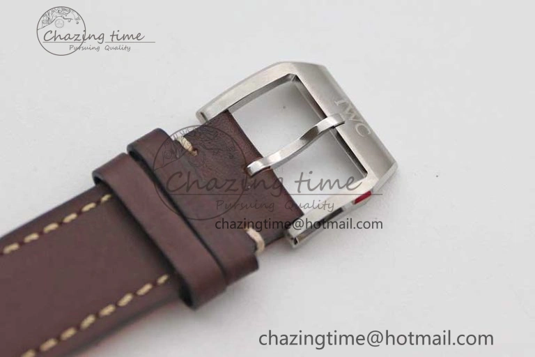 Mark XVIII IW327010 SS M+F 1:1 Best Edition Brown Dial on Brown Leather Strap A Refined 7049
