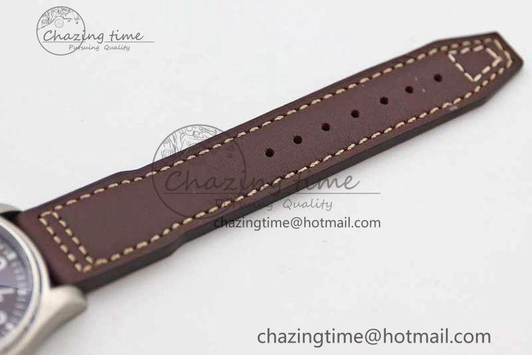Mark XVIII IW327010 SS M+F 1:1 Best Edition Brown Dial on Brown Leather Strap A Refined 7049