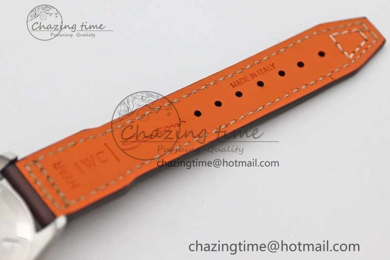Mark XVIII IW327010 SS M+F 1:1 Best Edition Brown Dial on Brown Leather Strap A Refined 7049