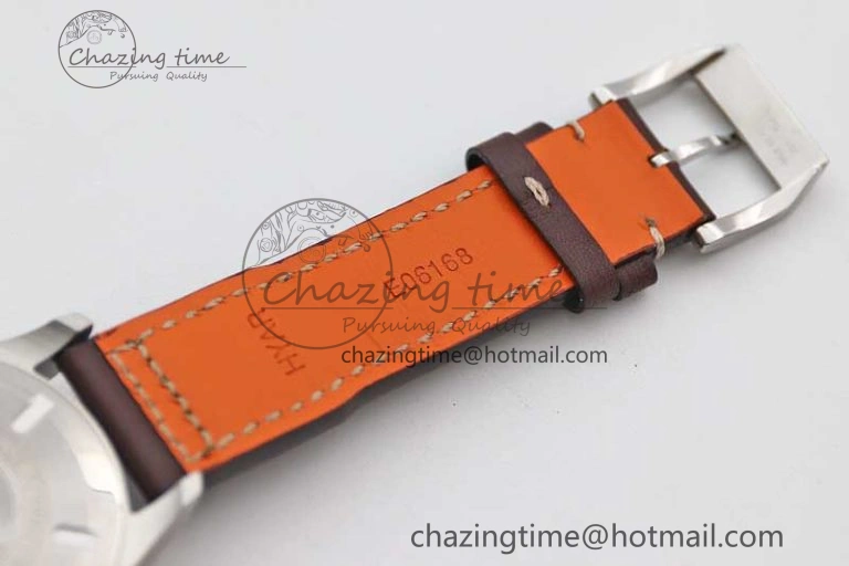 Mark XVIII IW327010 SS M+F 1:1 Best Edition Brown Dial on Brown Leather Strap A Refined 7049