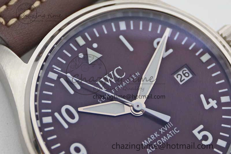 Mark XVIII IW327010 SS M+F 1:1 Best Edition Brown Dial on Brown Leather Strap A Refined 7049
