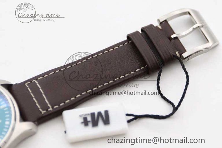 QuickDry Mark XVIII IW327010 SS M+F 1:1 Best Edition Green Dial on Brown Leather Strap A35111 (Free Nylon Strap) 7036