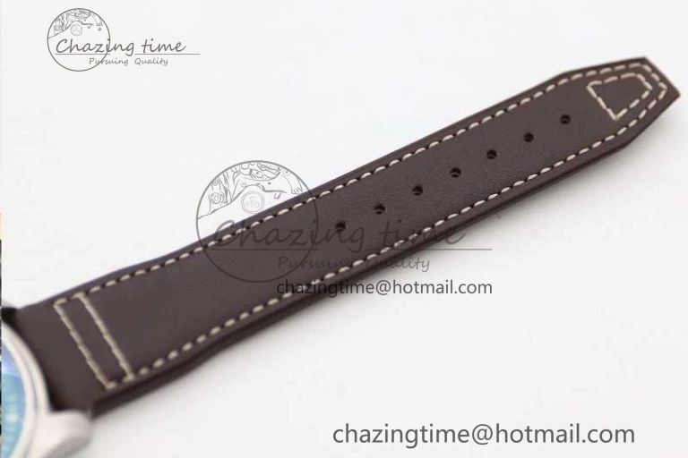 QuickDry Mark XVIII IW327010 SS M+F 1:1 Best Edition Green Dial on Brown Leather Strap A35111 (Free Nylon Strap) 7036