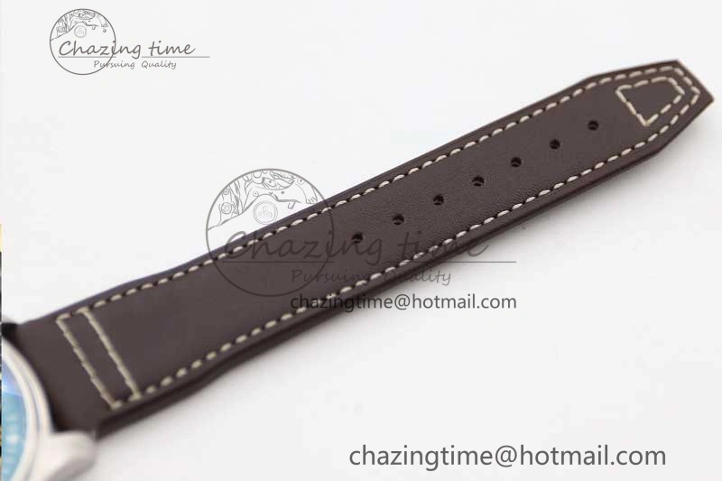 QuickDry Mark XVIII IW327010 SS M+F 1:1 Best Edition Green Dial on Brown Leather Strap A35111 (Free Nylon Strap) 7036