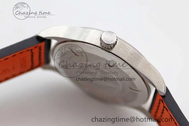Refined Mark XVIII IW327012 SS M+F 1:1 Best Edition White Dial on Black Leather Strap A 7054