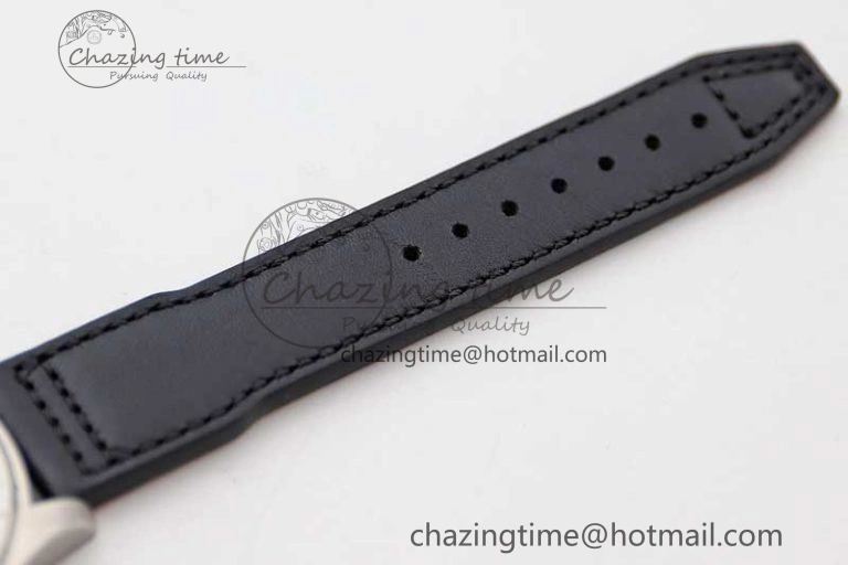 Refined Mark XVIII IW327012 SS M+F 1:1 Best Edition White Dial on Black Leather Strap A 7054