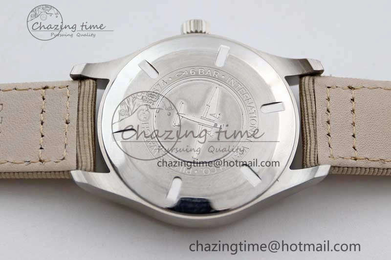 Flexible Mark XVIII IW327012 SS M+F 1:1 Best Edition White Dial on White Nylon Strap A 7053