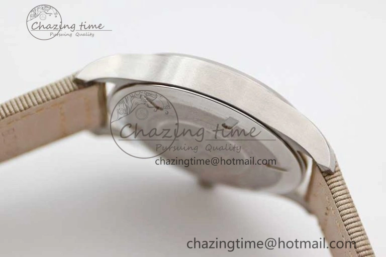 Flexible Mark XVIII IW327012 SS M+F 1:1 Best Edition White Dial on White Nylon Strap A 7053