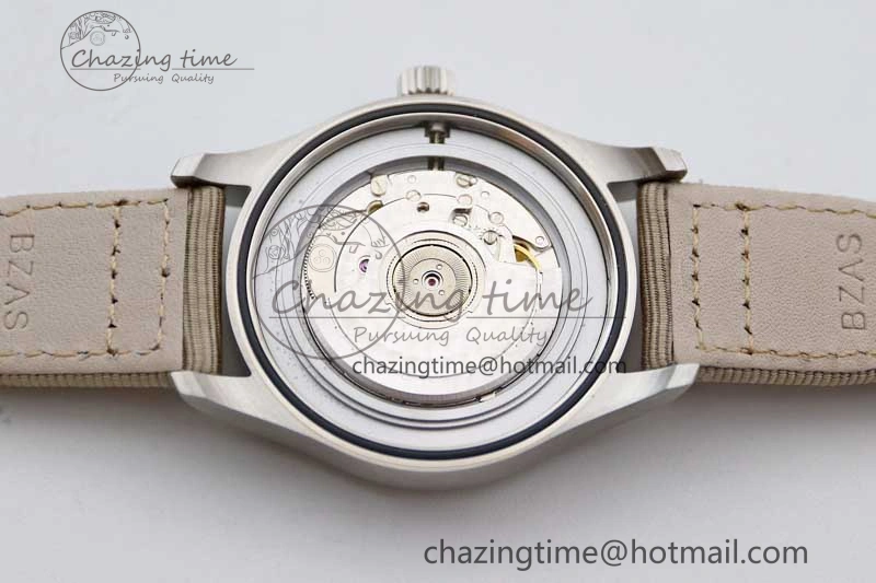 Flexible Mark XVIII IW327012 SS M+F 1:1 Best Edition White Dial on White Nylon Strap A 7053