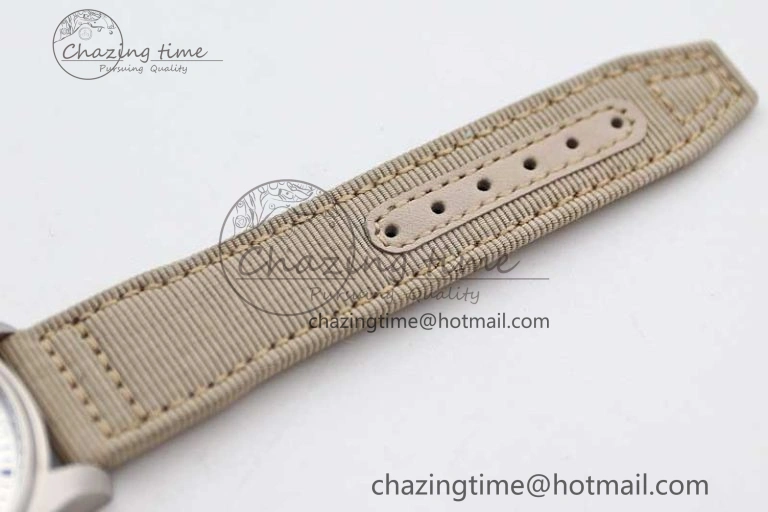 Flexible Mark XVIII IW327012 SS M+F 1:1 Best Edition White Dial on White Nylon Strap A 7053