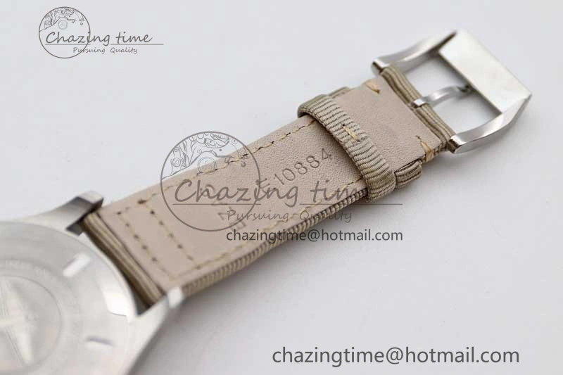 Flexible Mark XVIII IW327012 SS M+F 1:1 Best Edition White Dial on White Nylon Strap A 7053