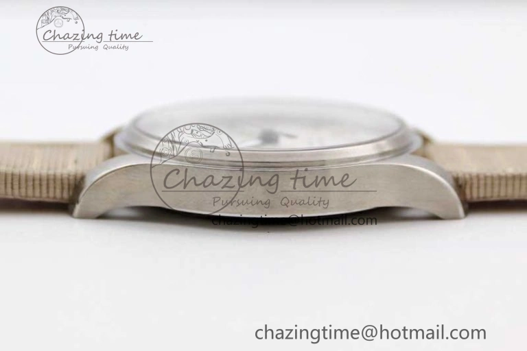 Flexible Mark XVIII IW327012 SS M+F 1:1 Best Edition White Dial on White Nylon Strap A 7053